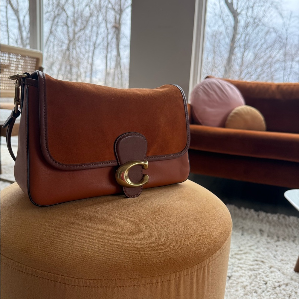 Coach Soft Tabby Suede Shoulder Bag